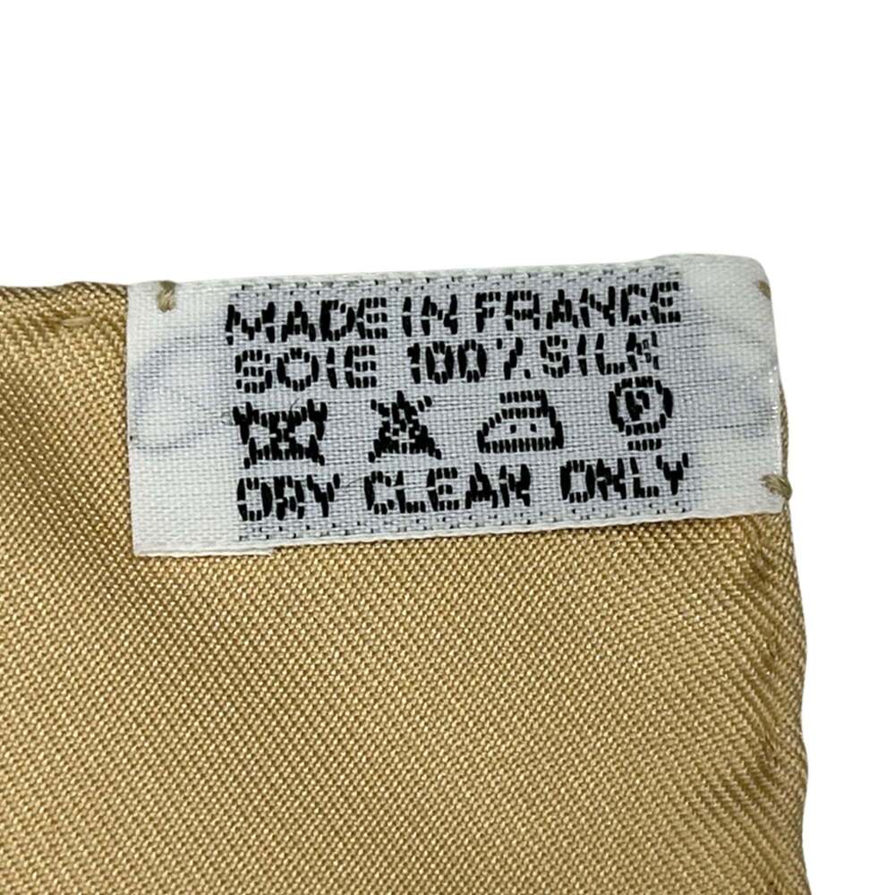 HERMES Cream Silk Scarf - Picture 5 of 8